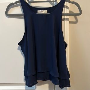 Navy flowy top